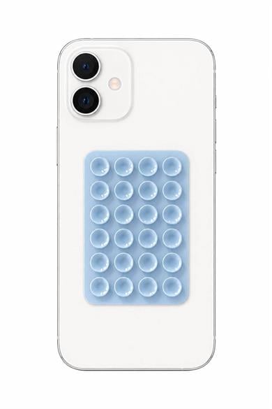 Açık Mavi  Renk Vantuzlu Vakumlu Yapışkanlı Telefon Tutacağı