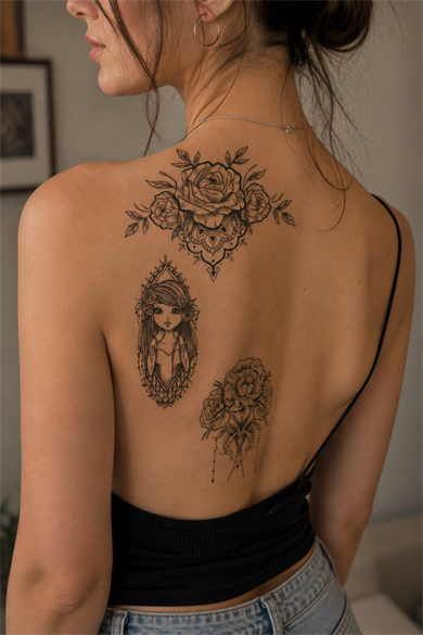 Çiçek Geçici Dövme Tattoo
