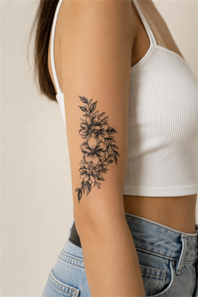 Çiçek Geçici Dövme Tattoo