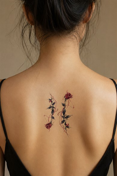 Gül Mini Geçici Dövme Tattoo
