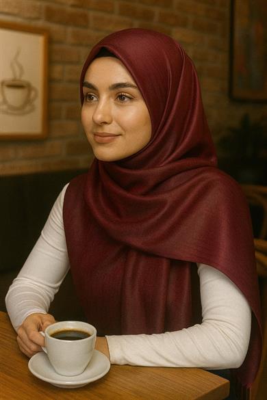  Bordo Renk Tafta Şal