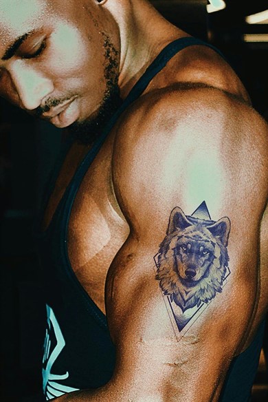 Köpek Figürlü Sonradan Kararan Yarı Kalıcı Geçici Dövme Tattoo