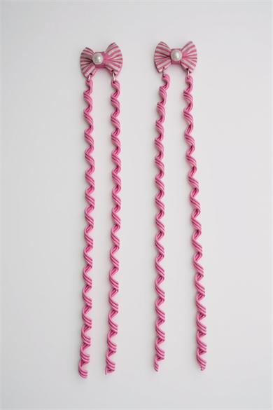 2li Pembe Renk Kurdele Figürlü Çocuk Yan Toka