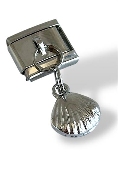 Gümüş Renk Deniz Kabuğu Figürlü Çelik Nomination Charm (Tek)