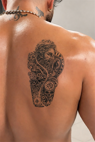 Geçici Karışık Figürlü Dövme Tattoo