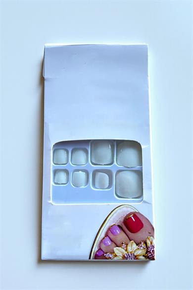 12li Beyaz Renk Ayak Takma Tırnak