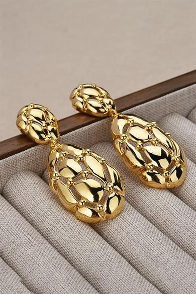 Altın Renk Çelik Küpe (Çift)