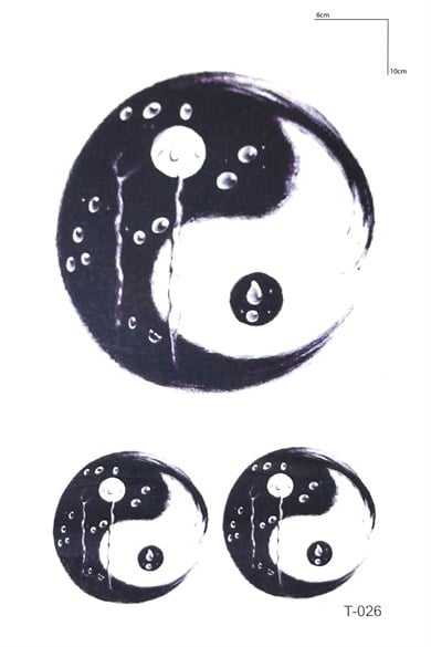 Yin Yang Mini Geçici Dövme Tattoo