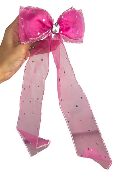 Fuşya Renk Kurdele Figürlü Otomat Toka