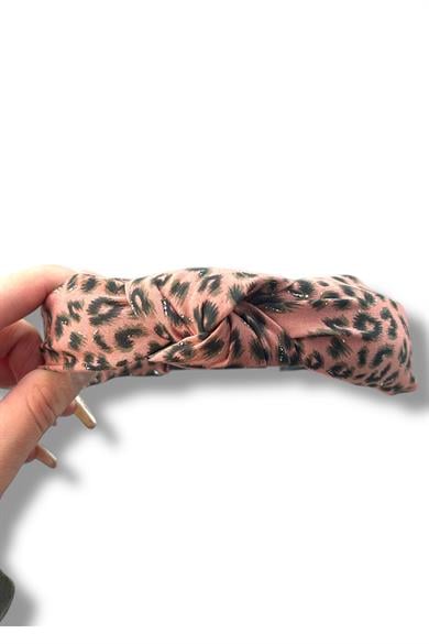 12´li Karışık Renk Leopar Desenli Düğüm Detaylı  Taç Set