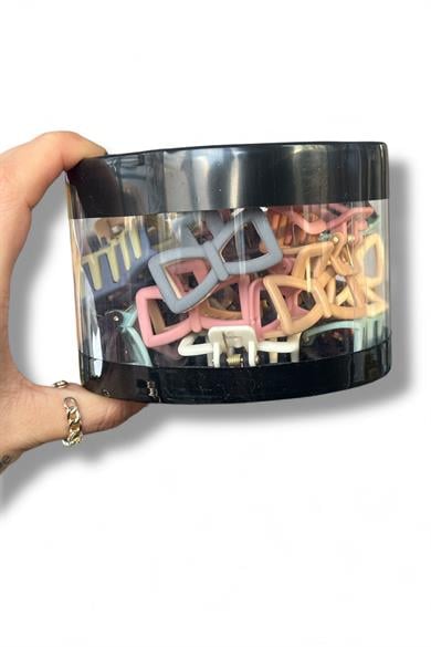 12li Karışık Renk Mini Mandal Toka Set