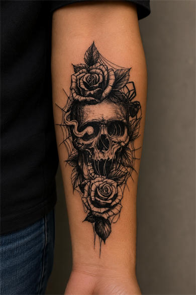 Kurukafa Geçici Dövme Tattoo