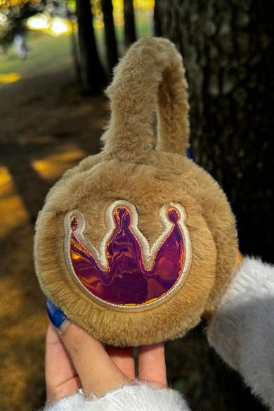 Kahverengi Taç Figürlü Peluş Kulaklık