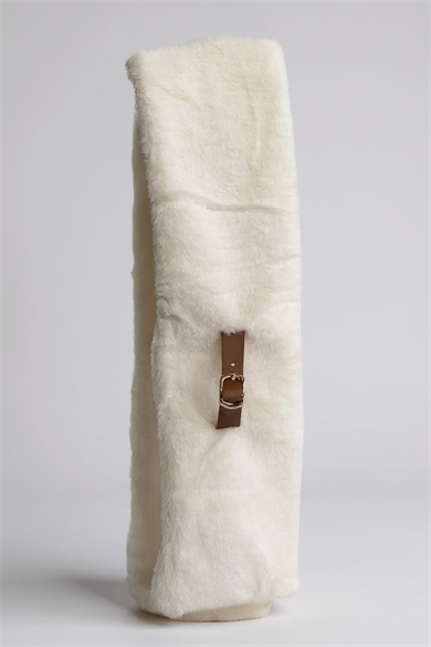 Beyaz Renk Çocuk Peluş Atkı