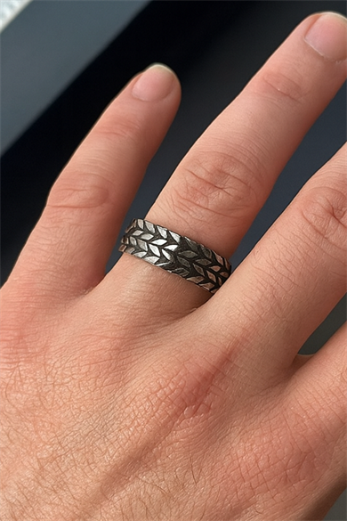 12li Gümüş Renk Çelik Erkek Yüzük Set