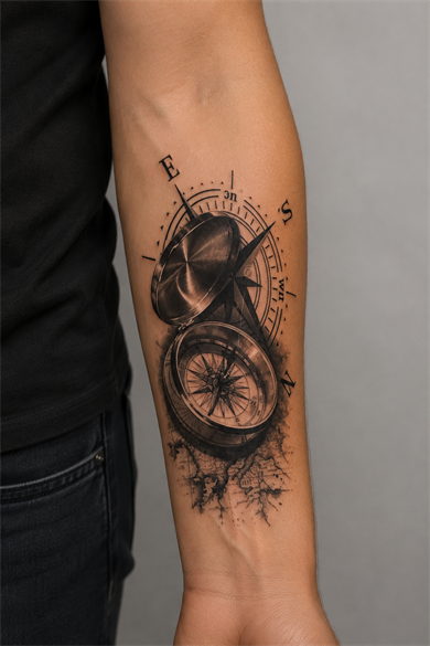 Pusula Geçici Dövme Tattoo