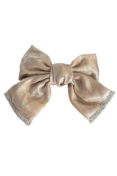 Bej Renk Kurdele Figürlü Taş Detaylı Otomat Toka