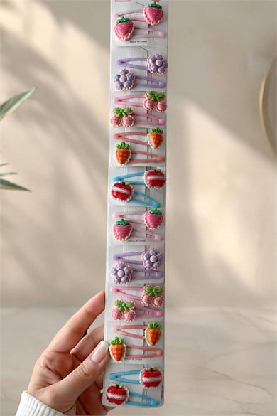 20li Karışık Renk Yan Toka Set