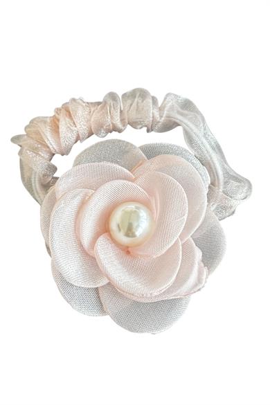 Pembe Renk Çiçek Figürlü Simit Toka