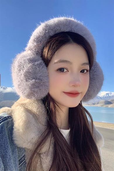 Gri Renk Peluş Kulaklık