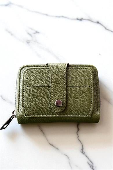 Yeşil Renk Unisex Deri Cüzdan