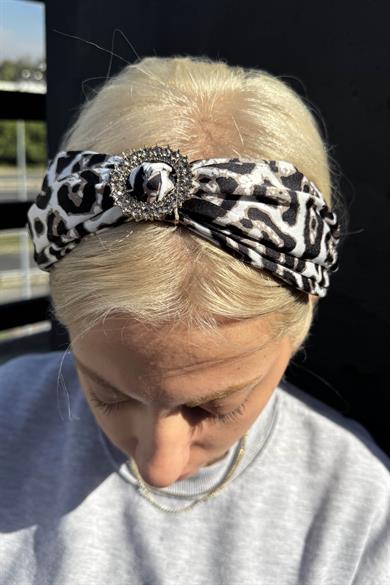 Karışık Renk Leopar Desenli Taç