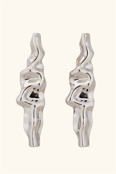 Gümüş Renk Metal Tx Küpe (Çift)