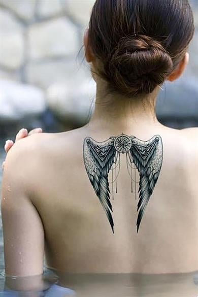 Geçici Melek Kanadı Dövme Tattoo