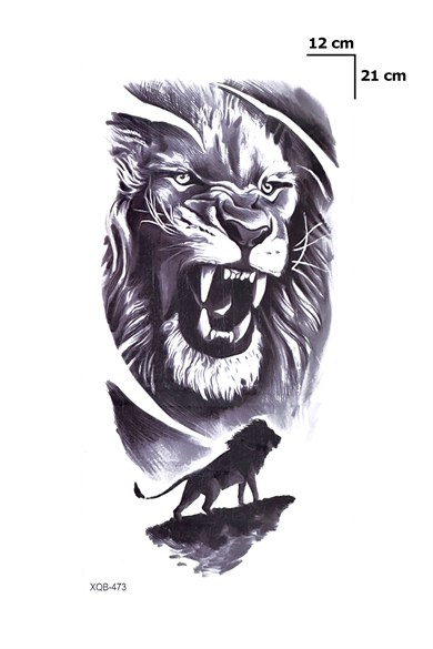 Aslan Dövme Geçici Tattoo