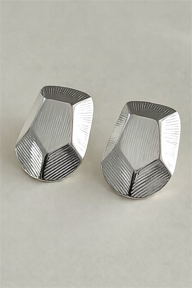 Gümüş Renk Çelik Küpe (Çift)