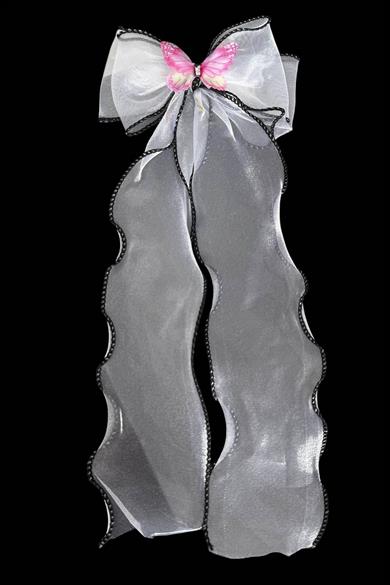 Beyaz Renk Kelebek Figürlü Otomat Toka