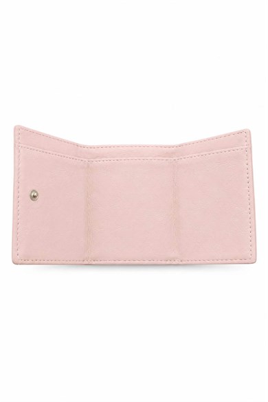 Pembe Renk Deri Kadın Cüzdan