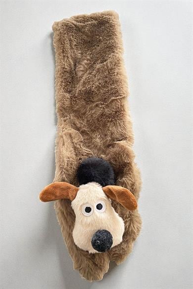 Kahverengi Köpek Figürlü Çocuk Peluş Atkı