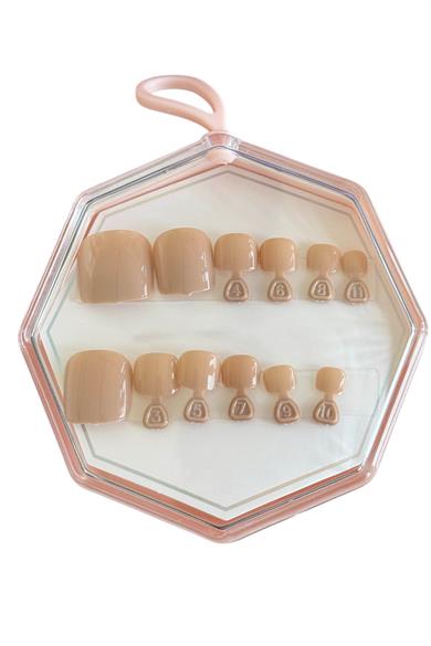 12li Bej Renk Ayak Takma Tırnak