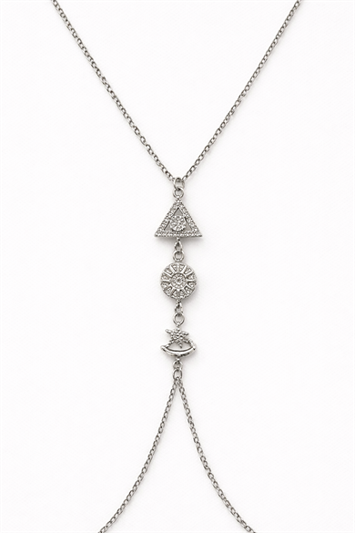 Gümüş Renk Karışık Figürlü Çelik Şahmeran