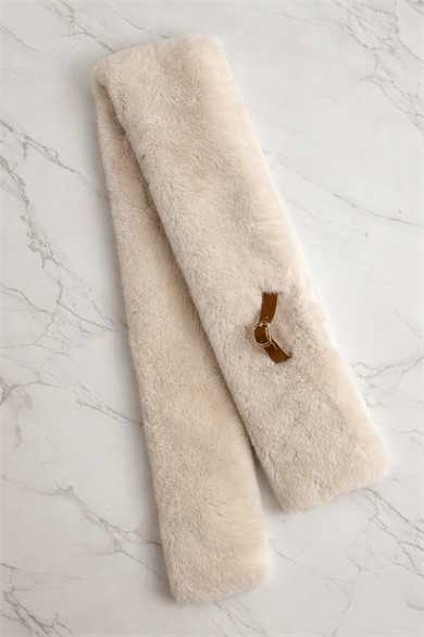 Bej Renk Çocuk Peluş Atkı