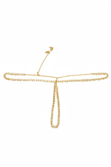 Altın Renk Taş Detaylı Tanga