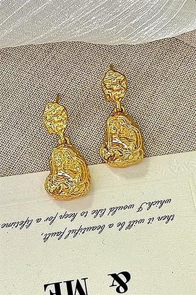 Altın Renk Çelik Küpe (Çift)