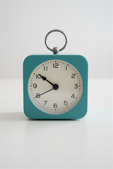 Yeşil Renk Dekoratif Işıklı Alarmlı Yuvarlak Masa Saati