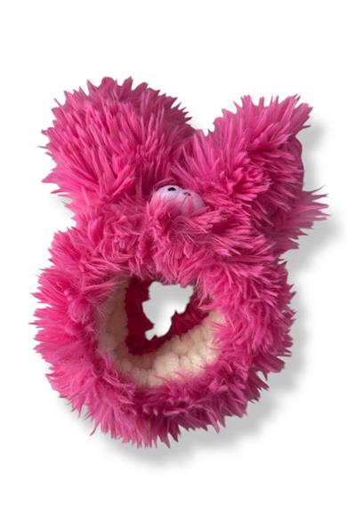 Fuşya Renk Canavar Figürlü Peluş Saç Bandı