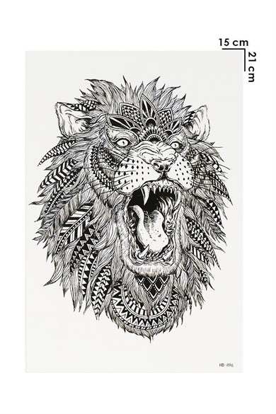 Geçici Aslan Dövme Tattoo