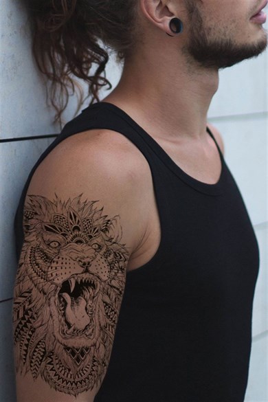 Geçici Aslan Dövme Tattoo