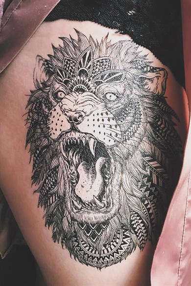 Geçici Aslan Dövme Tattoo