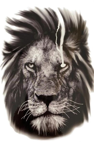 Geçici Aslan Figürlü Dövme Tattoo