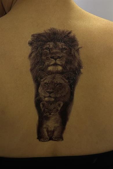 Geçici Aslan Figürlü Dövme Tattoo