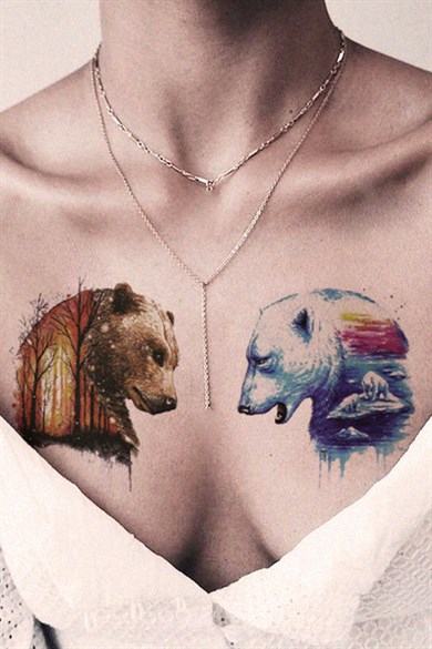 Temporary Bear Tattoo Tattoo