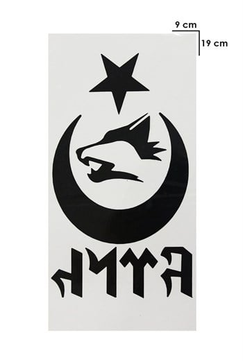 Temporary Ayyıldız Wolf and Turkish Written Tattoo Tattoo