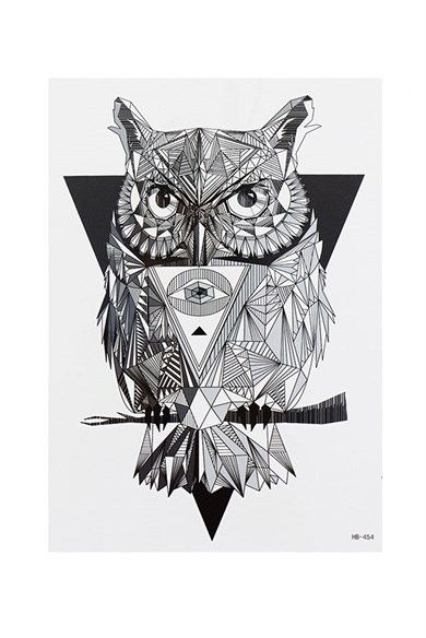 Geçici Baykuş Dövme Tattoo