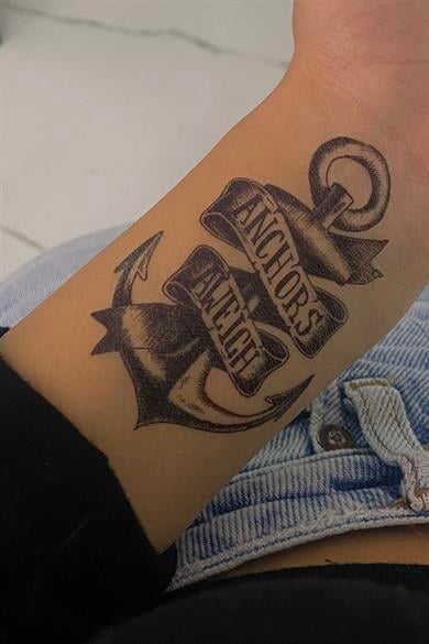 Geçici Çapa Figürlü Dövme Tattoo