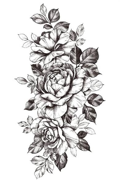 Geçici Çiçek Figürlü Dövme Tattoo